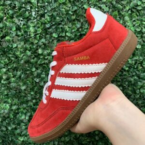 Tenis Feminino Samba Camurça Vermelho