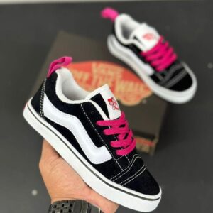 Vans Tradicional Preto Rosa Infantil