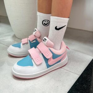 Nike Velcro infantil Azul Rosa