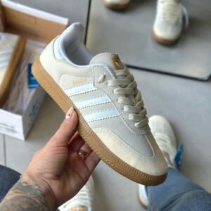 Tenis Samba Bege com Branco