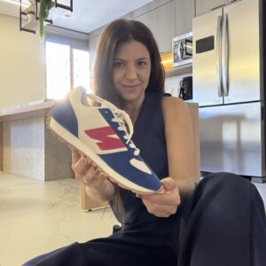 Tenis New 327 Azul Marinho Pink