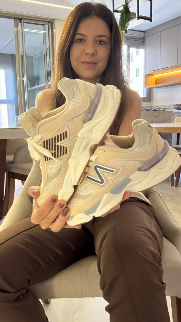 Tenis New 9060 Bege Claro