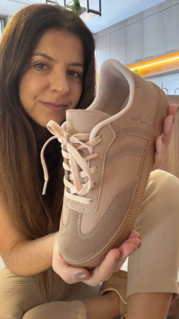 Tenis Feminino Dani 127 Bege/Rose