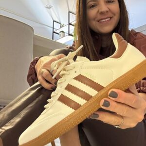 Tenis Feminino Sam Bege com Caramelo de Couro Sintetico
