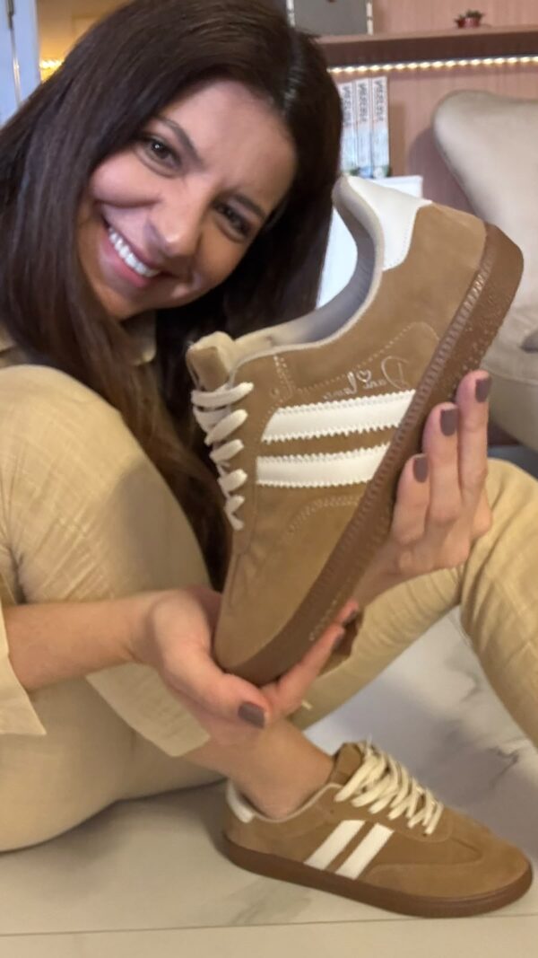 Tenis Feminino Dani 126 Bege Caramelo