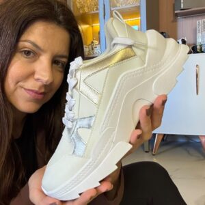 Tenis Feminino Dani 9061 Branco de Plataforma