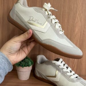 Tenis Feminino Dani 127 Off com Cinza/Dourado