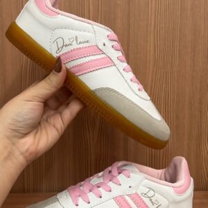 Tenis Feminino Dani 127 Branco com Rosa
