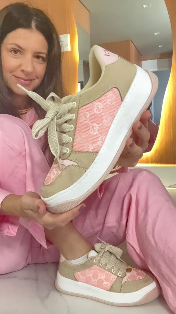Tenis Gucci Screener Rosa