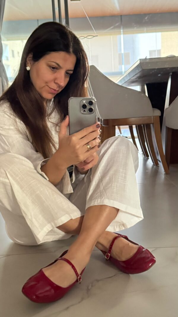 Sapatilha Dani Lavie Vermelha de Verniz