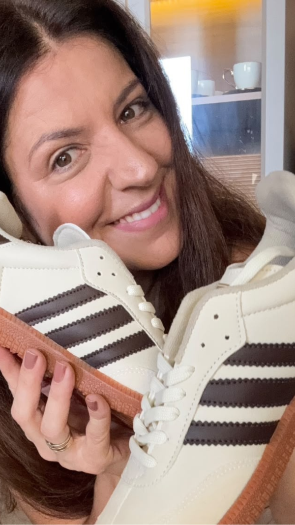 Tenis Sam Feminino Bege com Marrom
